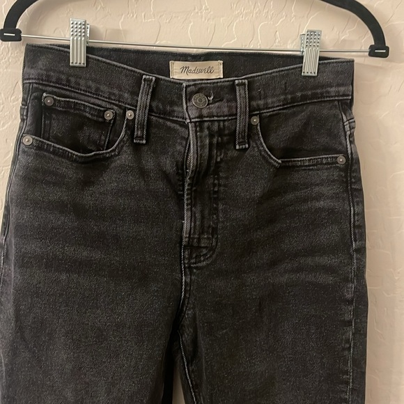 MADEWELL The Perfect Vintage Jean in Lunar Size 26 distressed knee in gray black - Picture 4 of 17